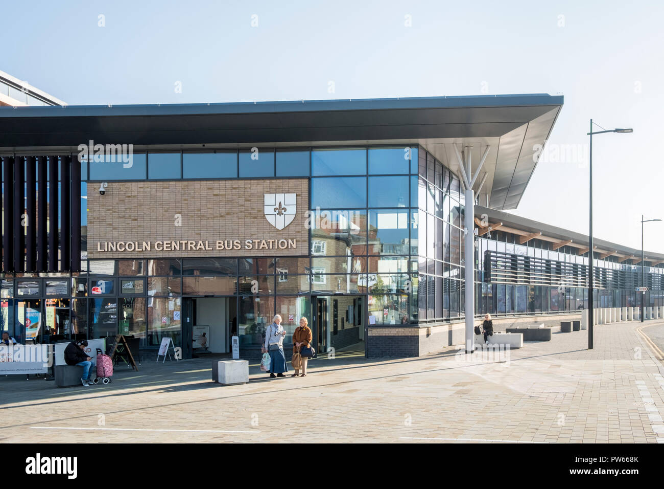 Lincoln Central Bus Station, Lincoln, England, UK Stock Photo