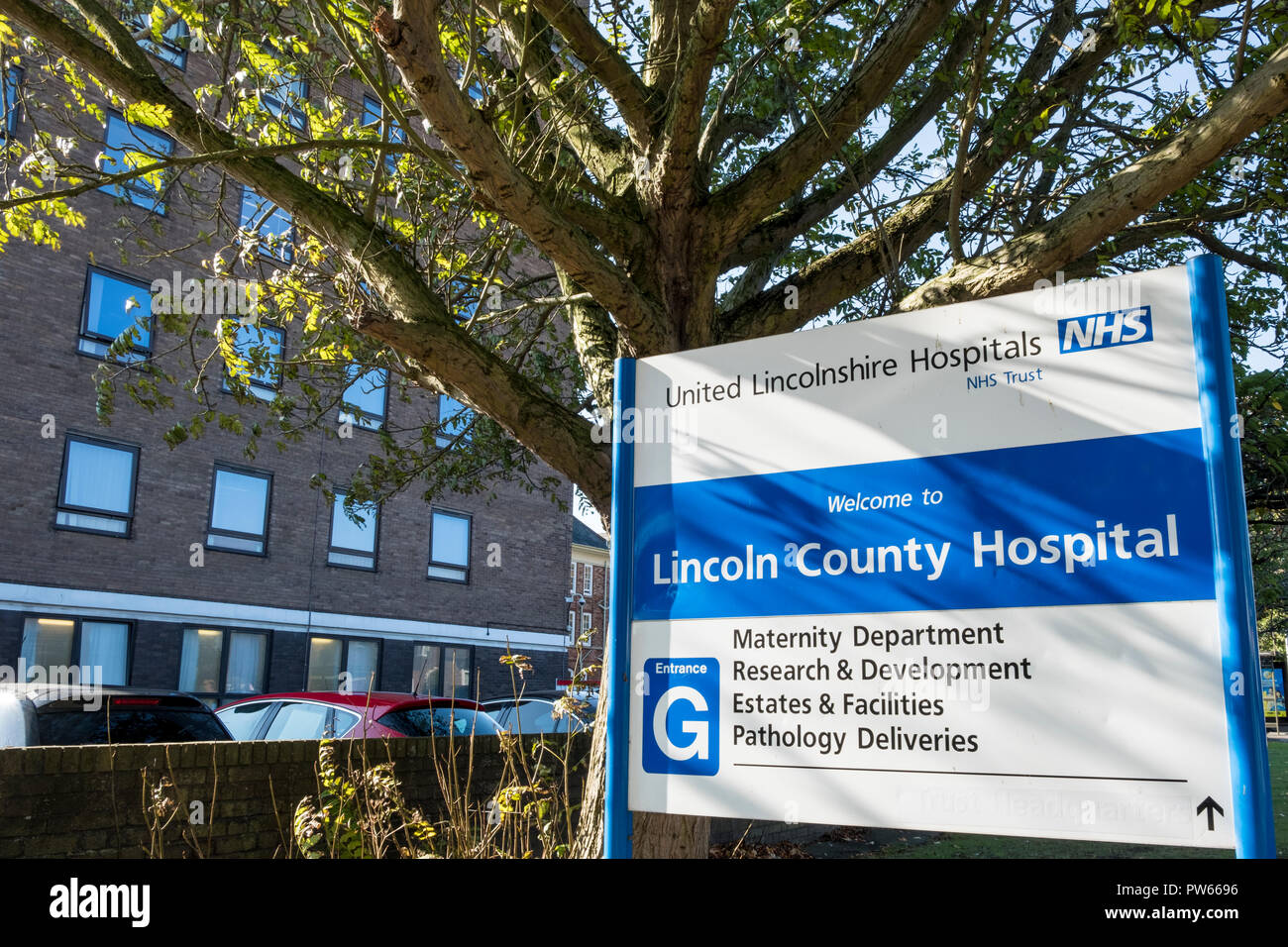 Lincoln County Hospital, Lincoln, England, UK Stock Photo