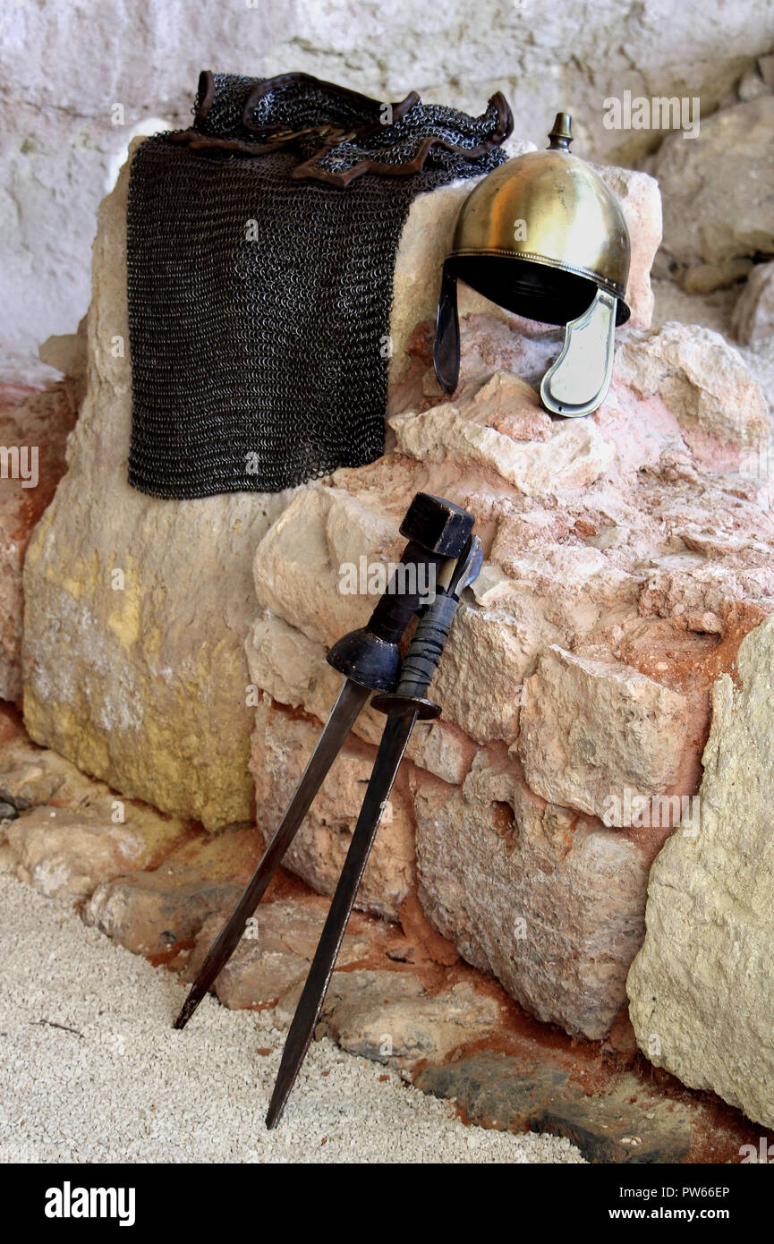 Roman Soldier Helmet And Swords High Resolution Stock Photography and ...