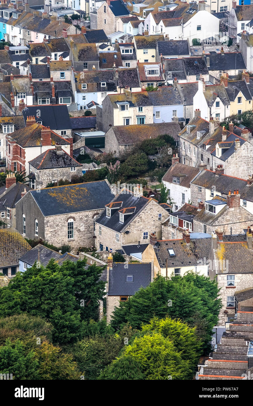 Houses on the Isle of Portland in Dorset in the UK Stock Photo Alamy
