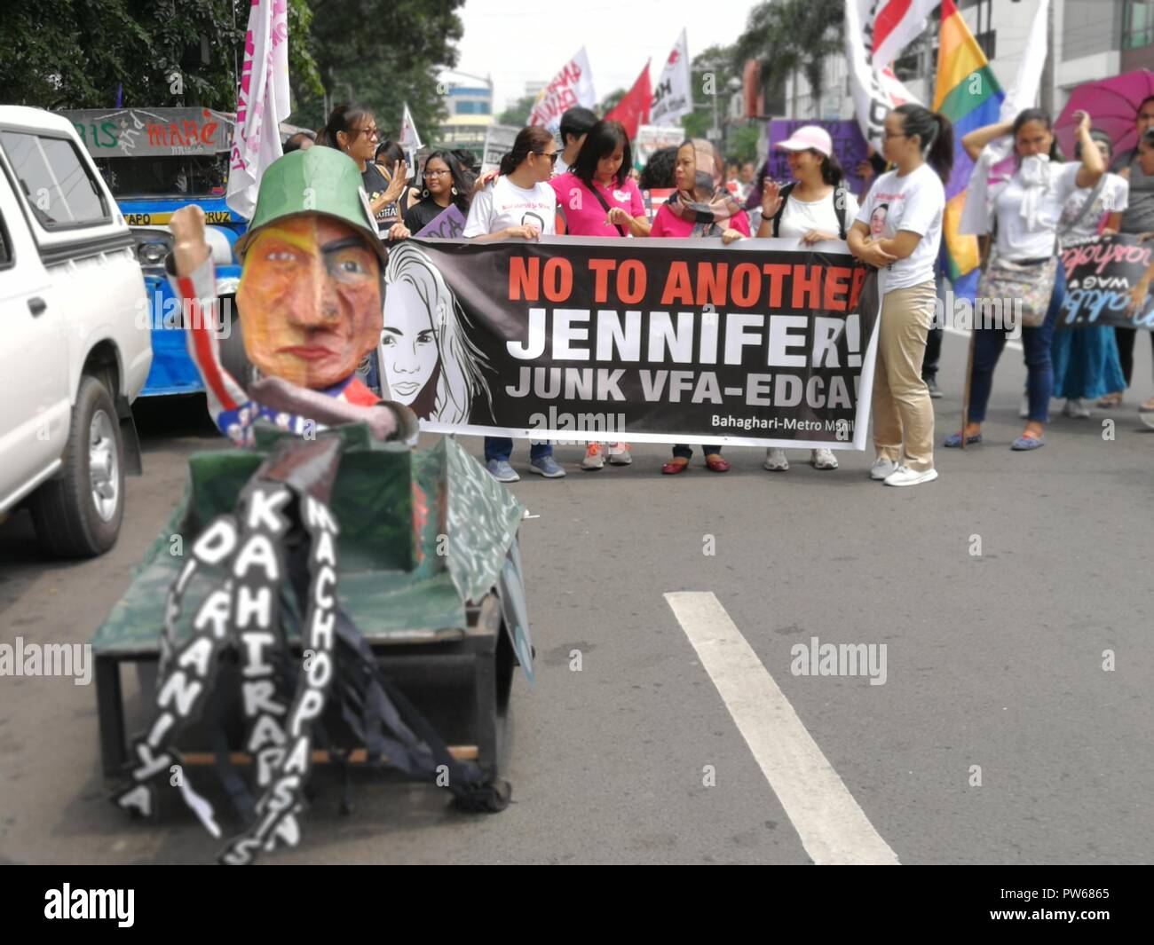 Manila Philippines 11th Oct 2018 Militant And Lgbt Groups March On The Streets Of Manila To