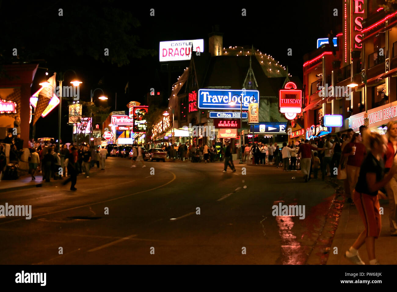 Niagara falls city nightlife Stock Photo Alamy