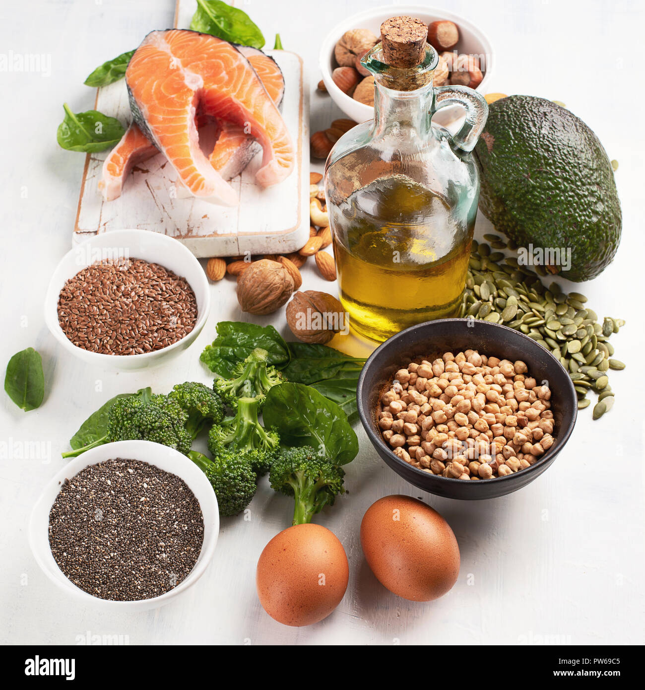 Foods Highest in Omega 3 Fatty Acids Stock Photo Alamy