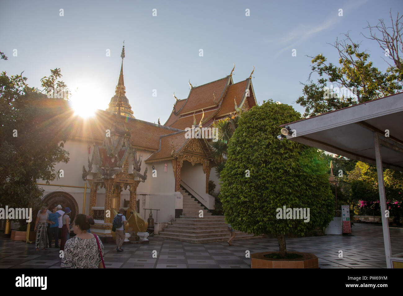 picture made in Thai buddhist temple Stock Photo