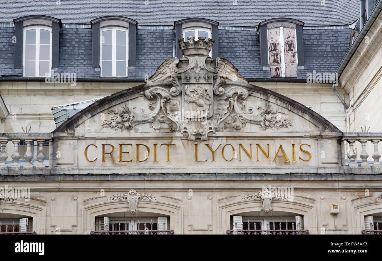 Credit Lyonnais building Troyes Stock Photo