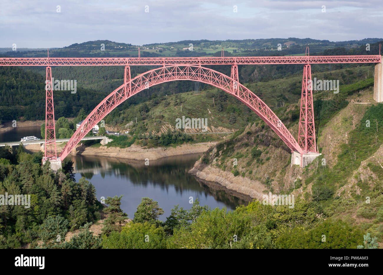 Garabit Viaduct, Viaduc de Garabit Stock Photo