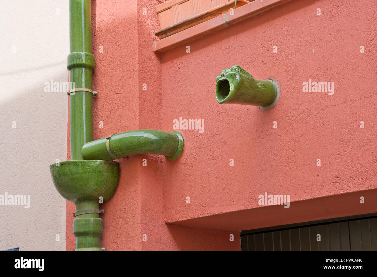 Ceramic water pipes Argeles France Stock Photo
