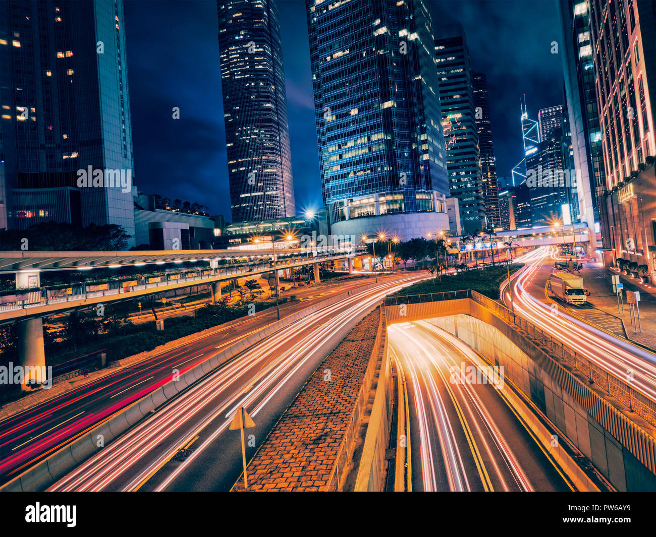 Night time timelapse traffic in hi-res stock photography and images - Alamy