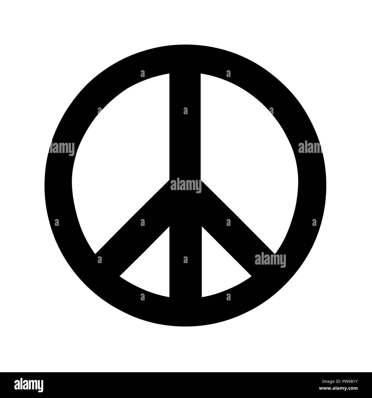 Peace symbol icon illustration Stock Photo