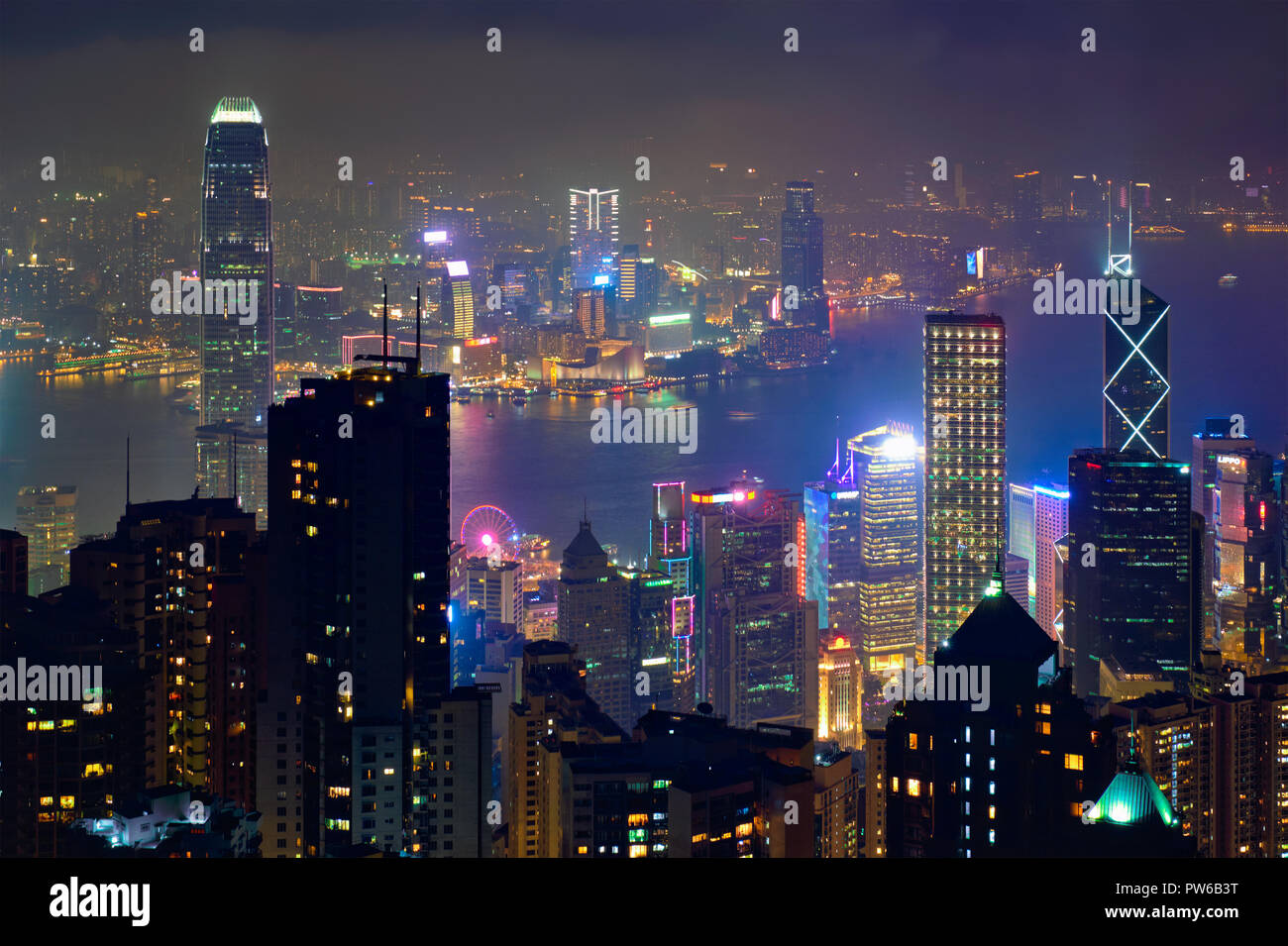 Hong Kong skyscrapers skyline cityscape view Stock Photo - Alamy