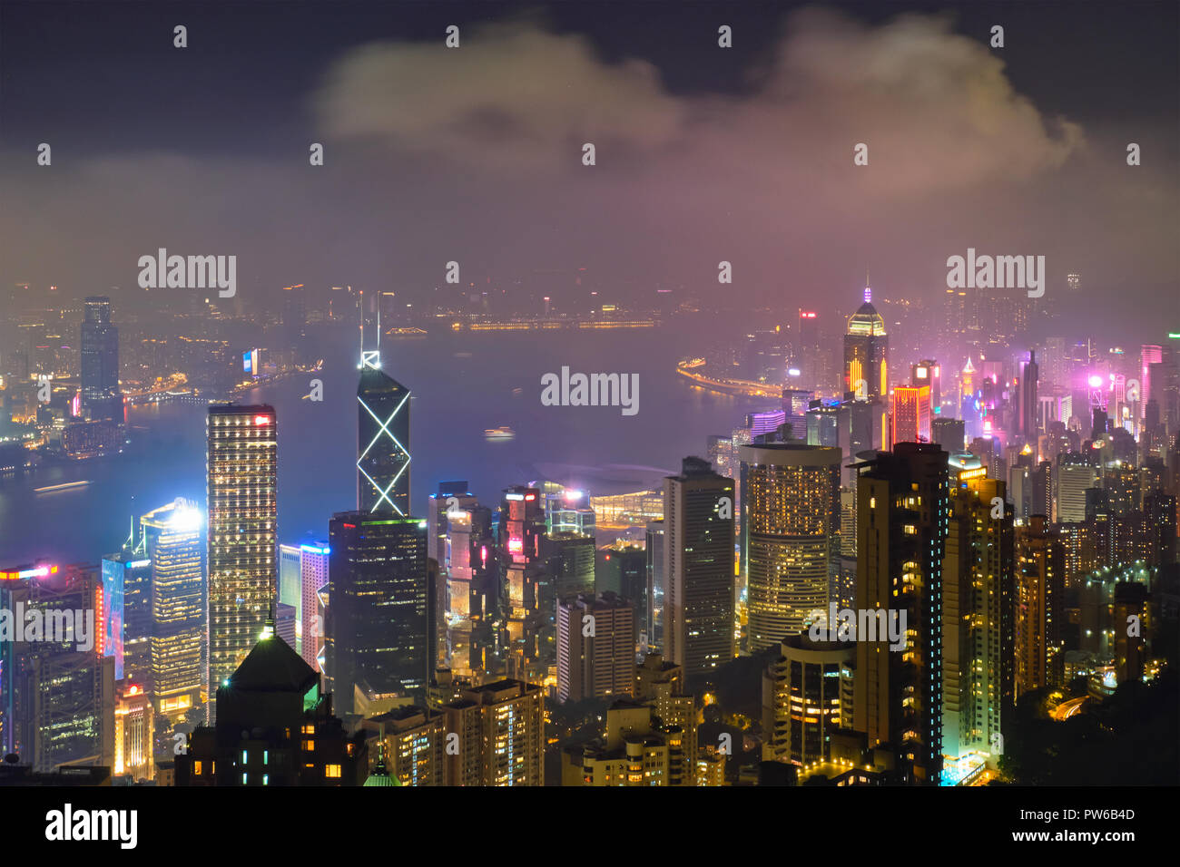 Hong Kong skyscrapers skyline cityscape view Stock Photo - Alamy