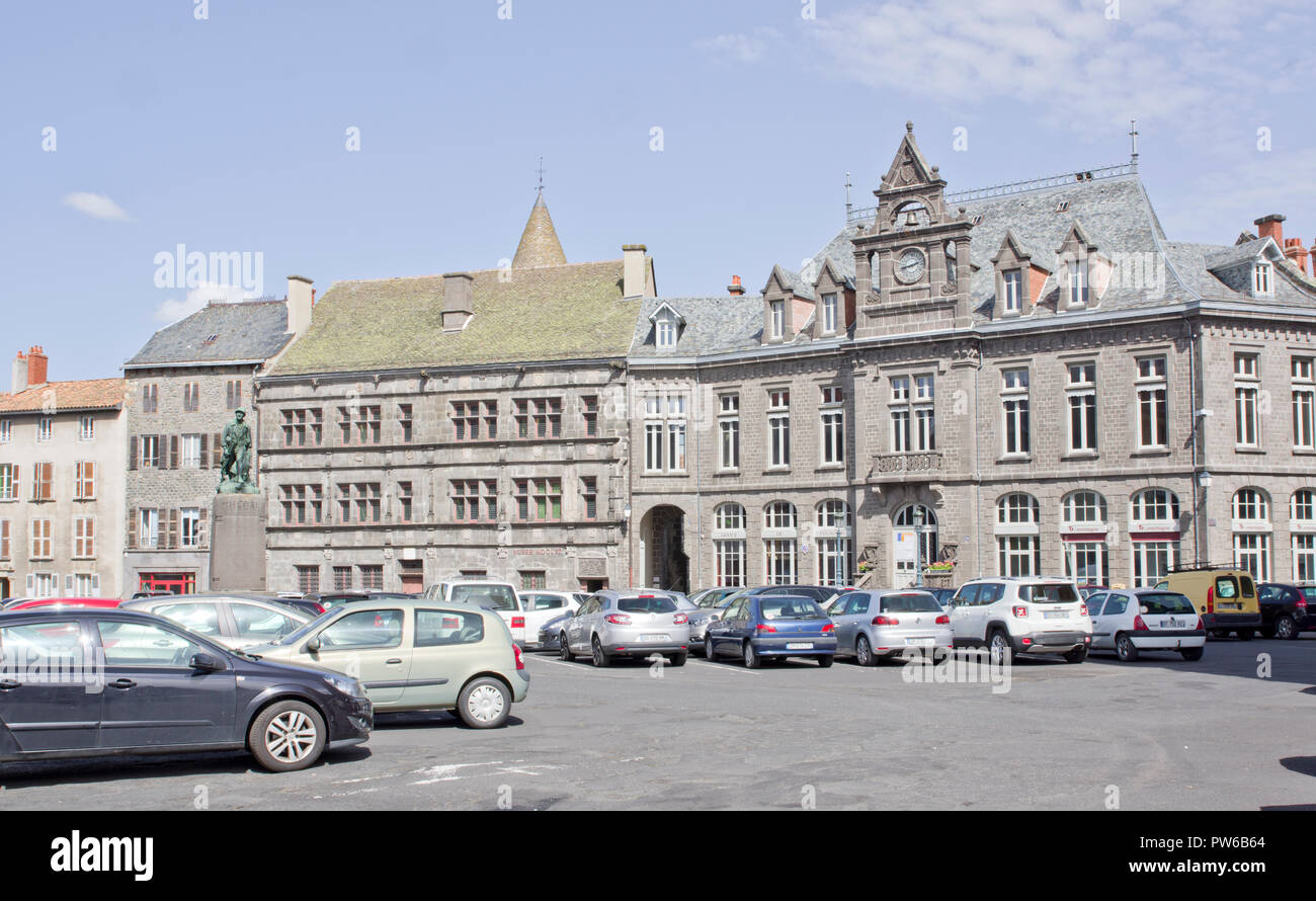 Place d Armes St Flour France Stock Photo