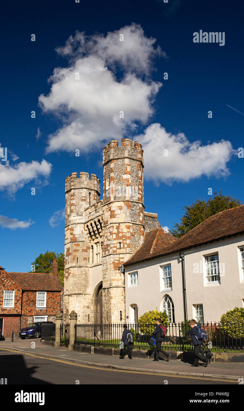 UK, Kent, Canterbury, Monastery Street, gateway of former Saint