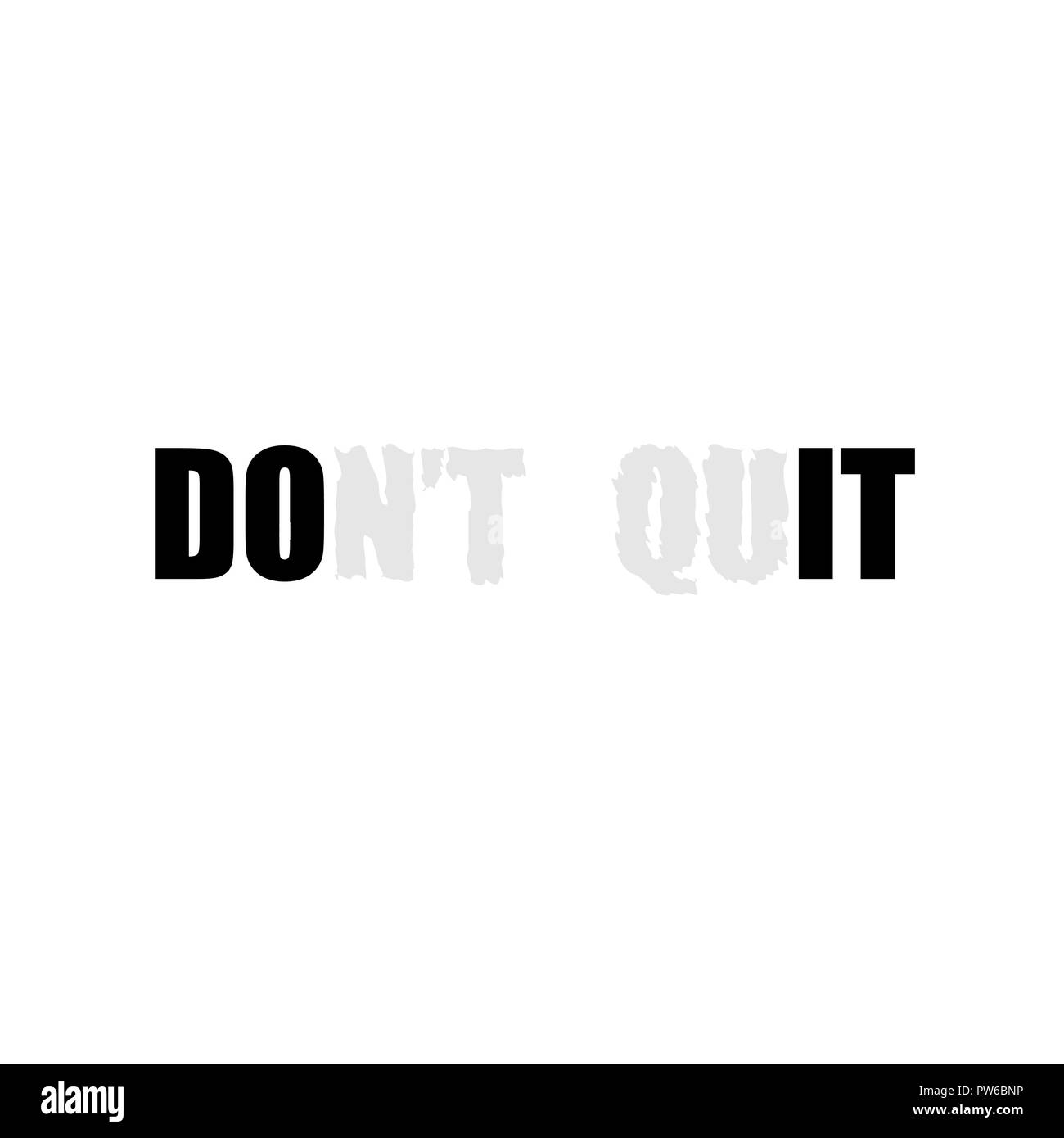 Motivational poster with black Do It text isolated on white background Stock Vector
