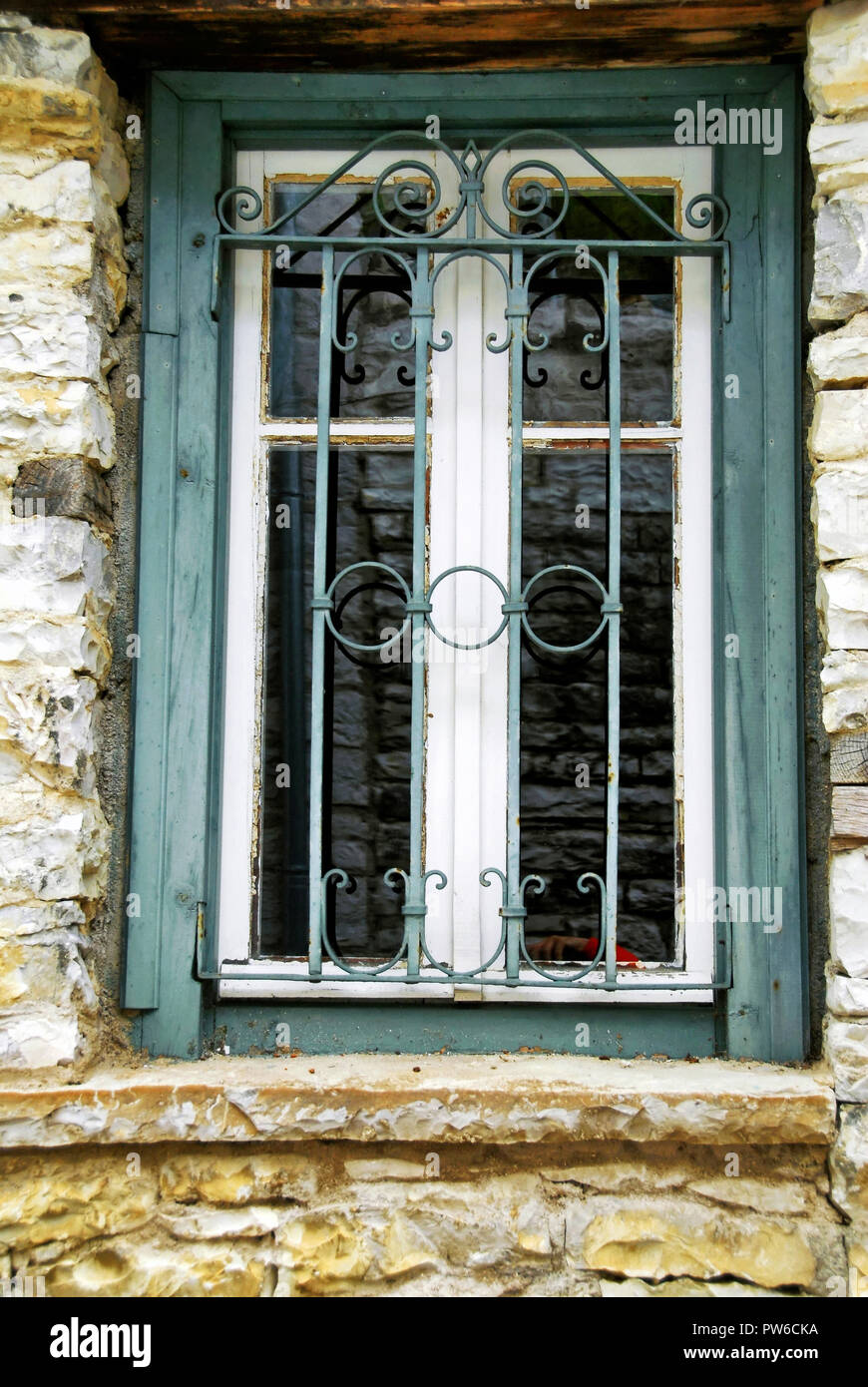 Window Security Bars Epirus Region Greece Stock Photo Alamy