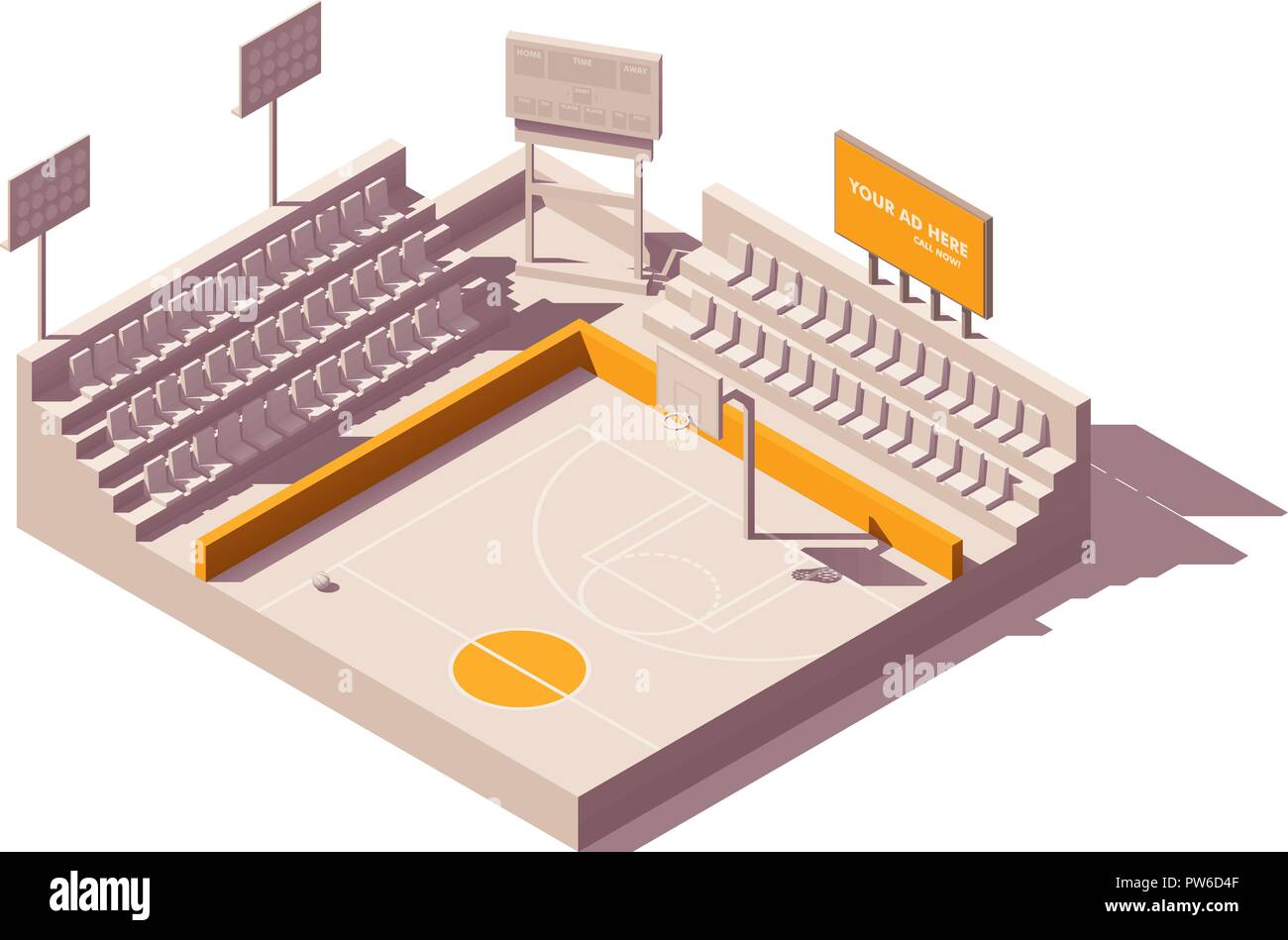 Vector advertising on stadium Stock Vector