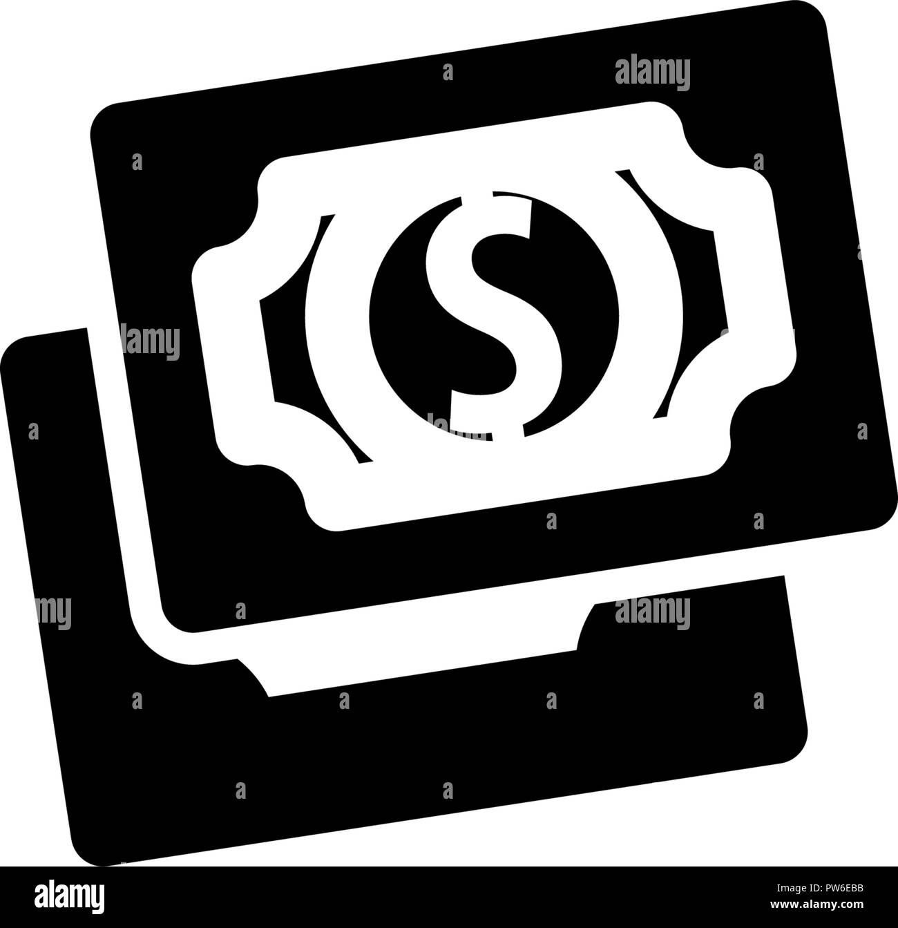 Money Template Solid Icon Isolated Stock Vector Image Art Alamy