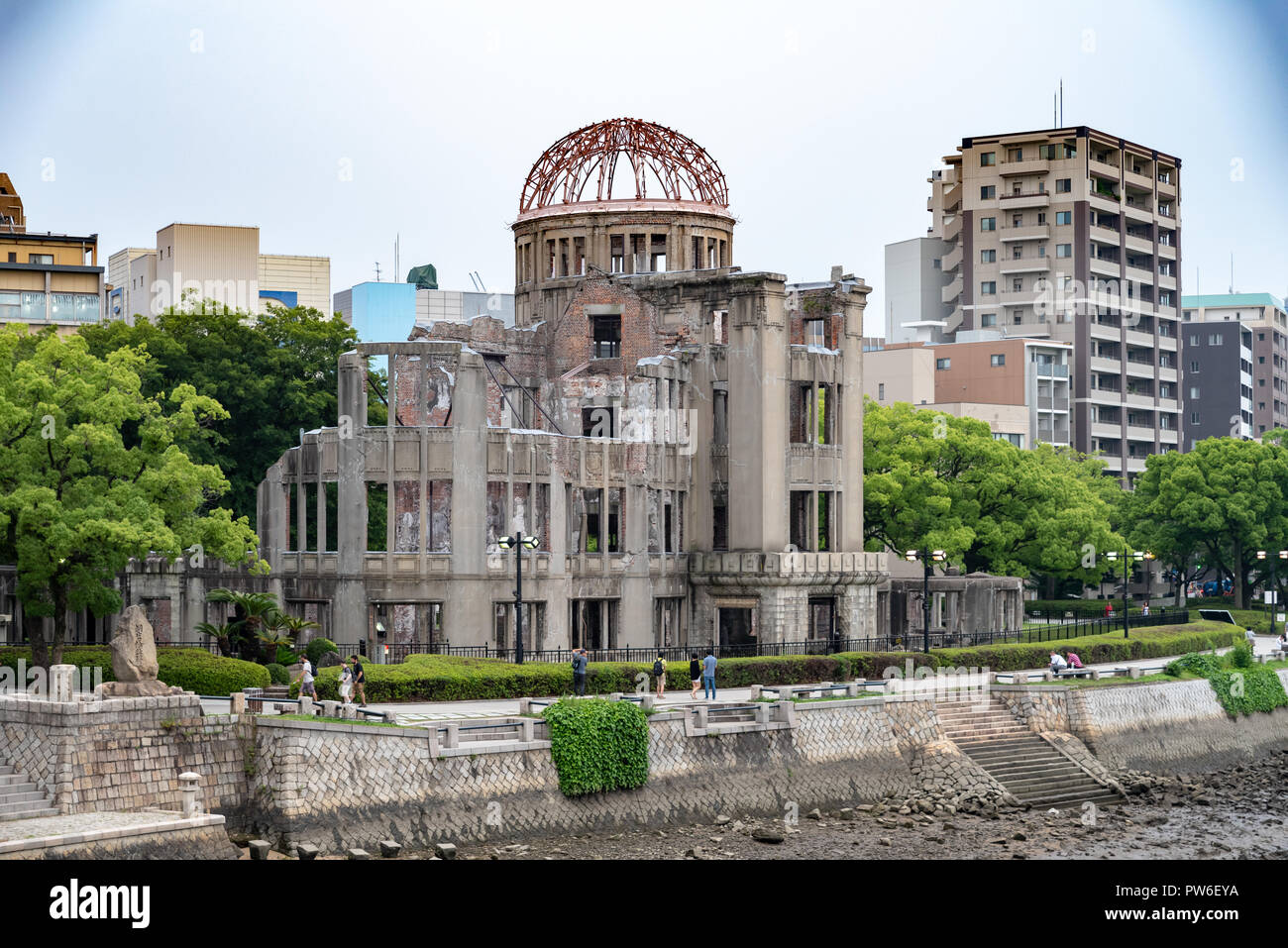 Hiroshima,Japan - JUNE 27 2017: Atomic Bomb Dome memorial building in Hiroshima,Japan Stock Photo