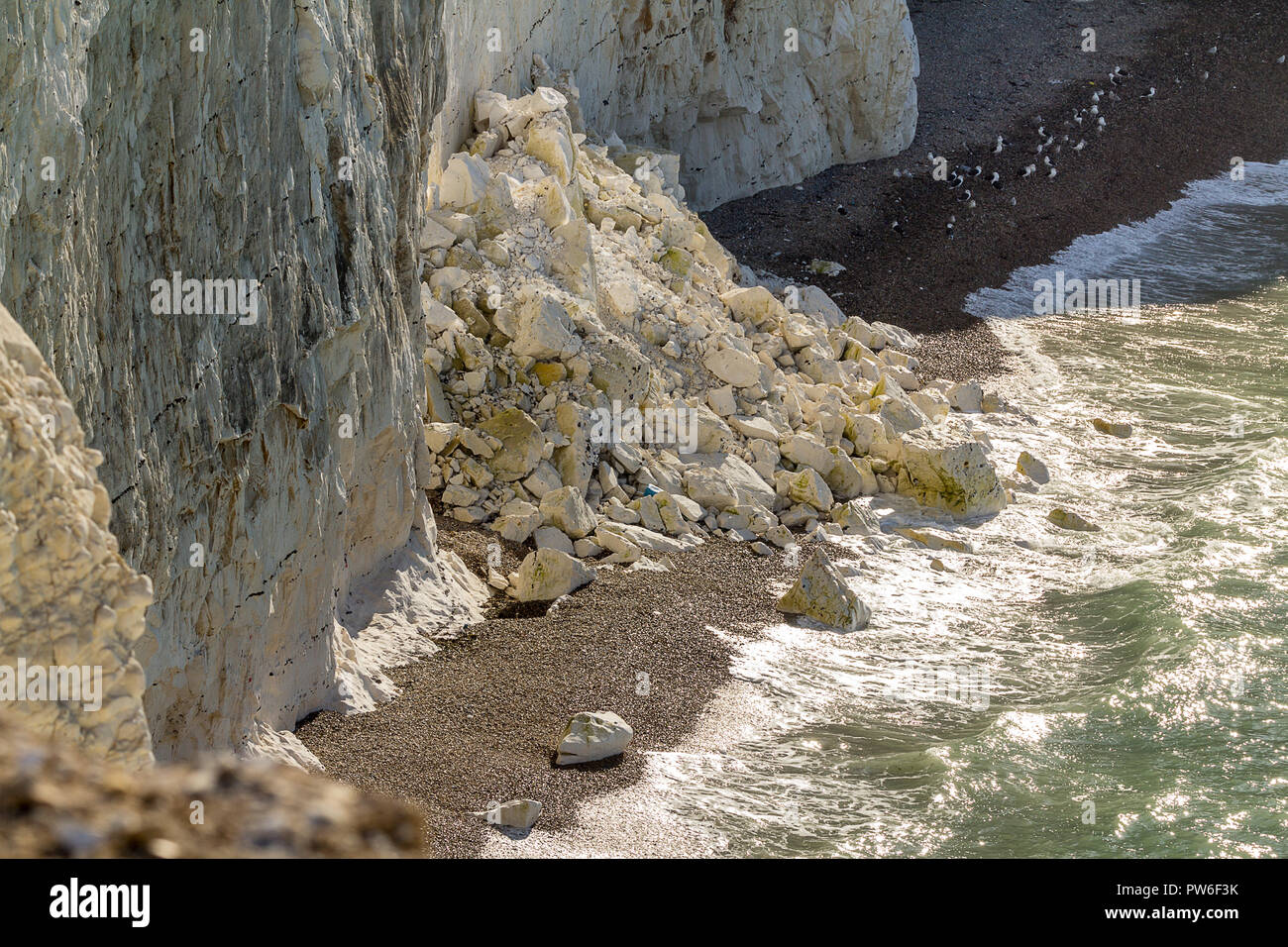 Coastal erosion cliff fall chalk hires stock photography and images Alamy