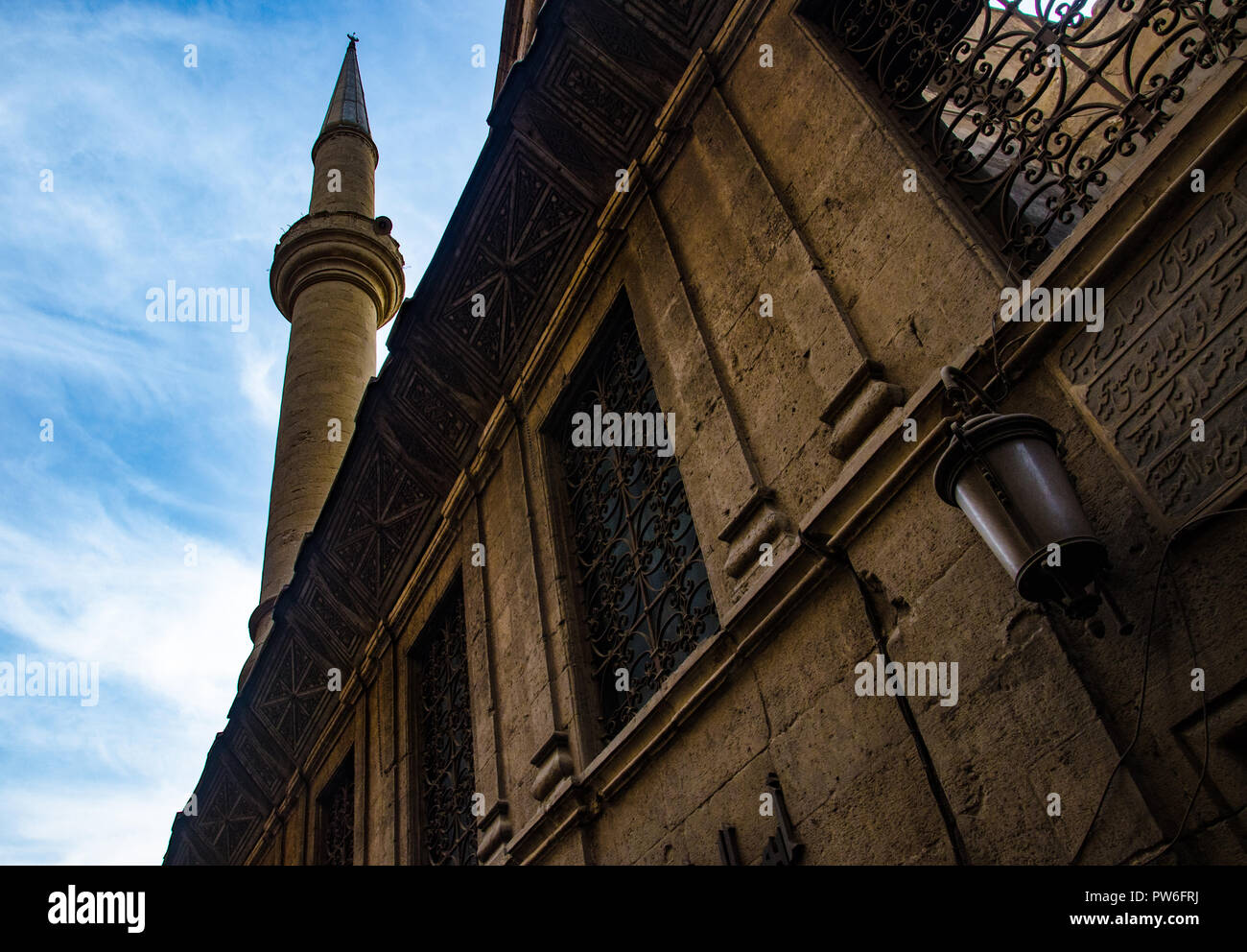 Cairo, Egypt - April 2018. Typical mosque in Cairo suk Stock Photo