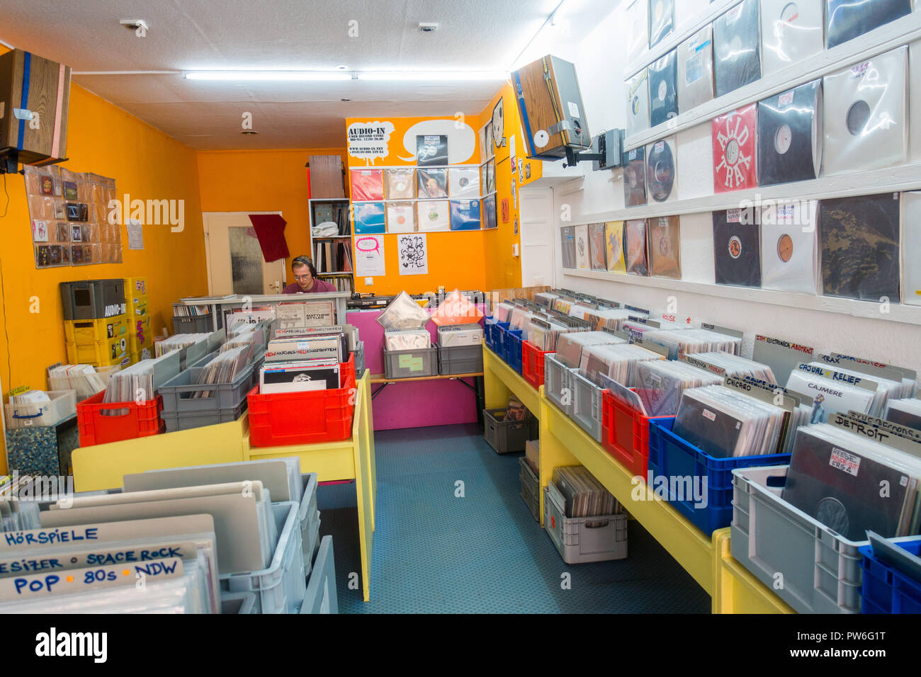 Berlin Vinyls Store Stock Photo