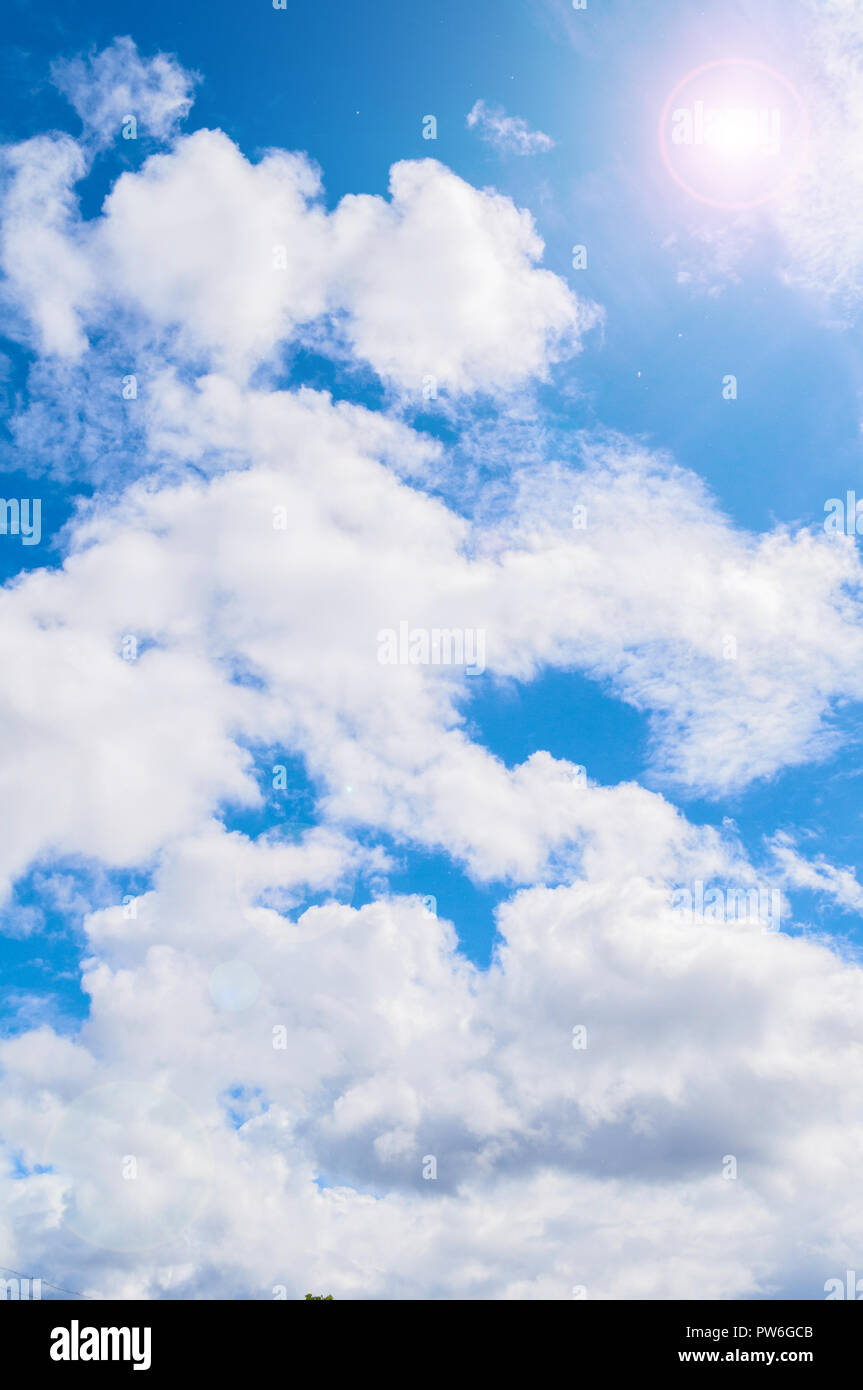 Blue Sky Clouds Anime Style Background Stock Vector (Royalty Free)  2157978867 | Shutterstock, image size:863x1390