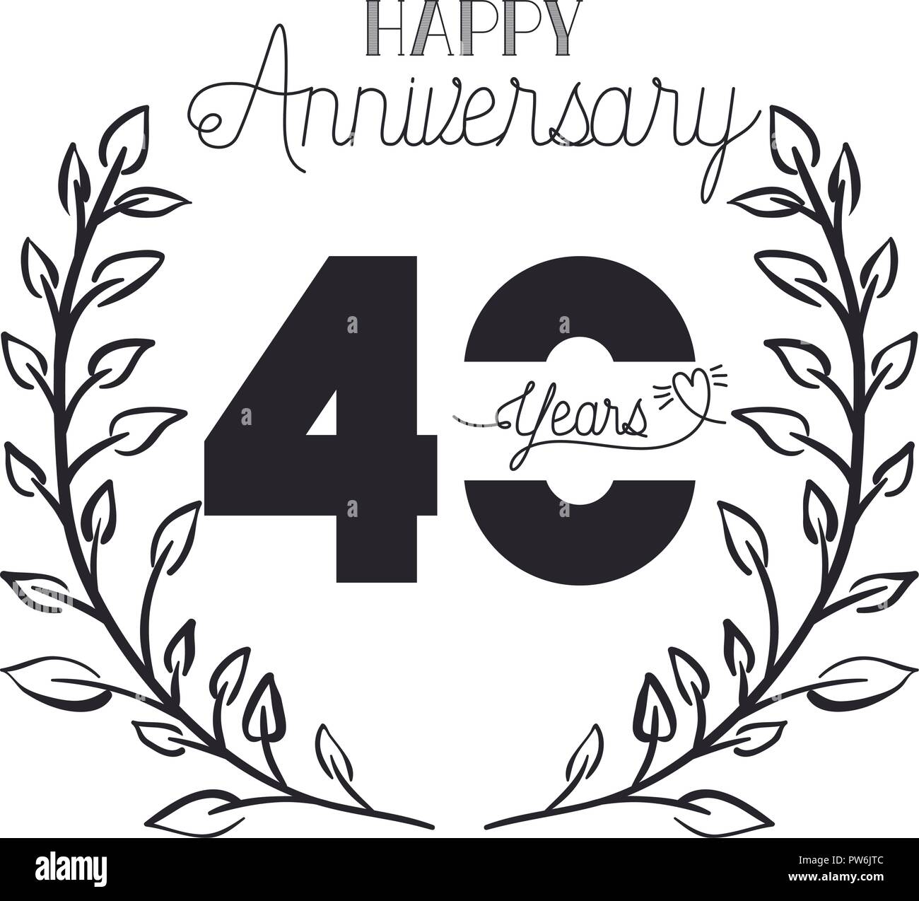 number 40 for anniversary celebration card icon Stock Vector Image & Art -  Alamy