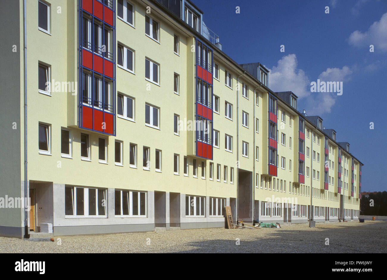 Wien, Wohnbau der 1980er Jahre Stock Photo