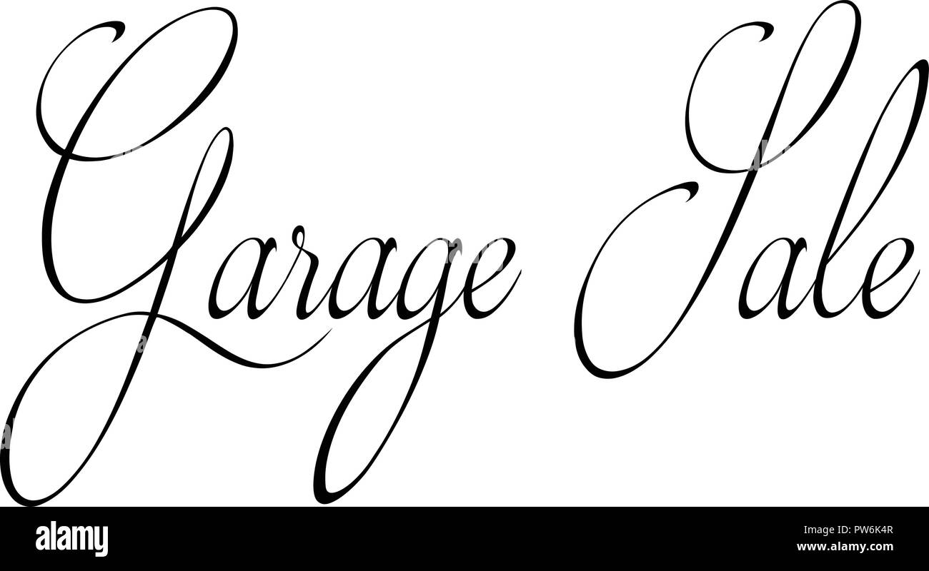 Garage sale text sign illustration on whiite background Stock Vector Image & Art Alamy