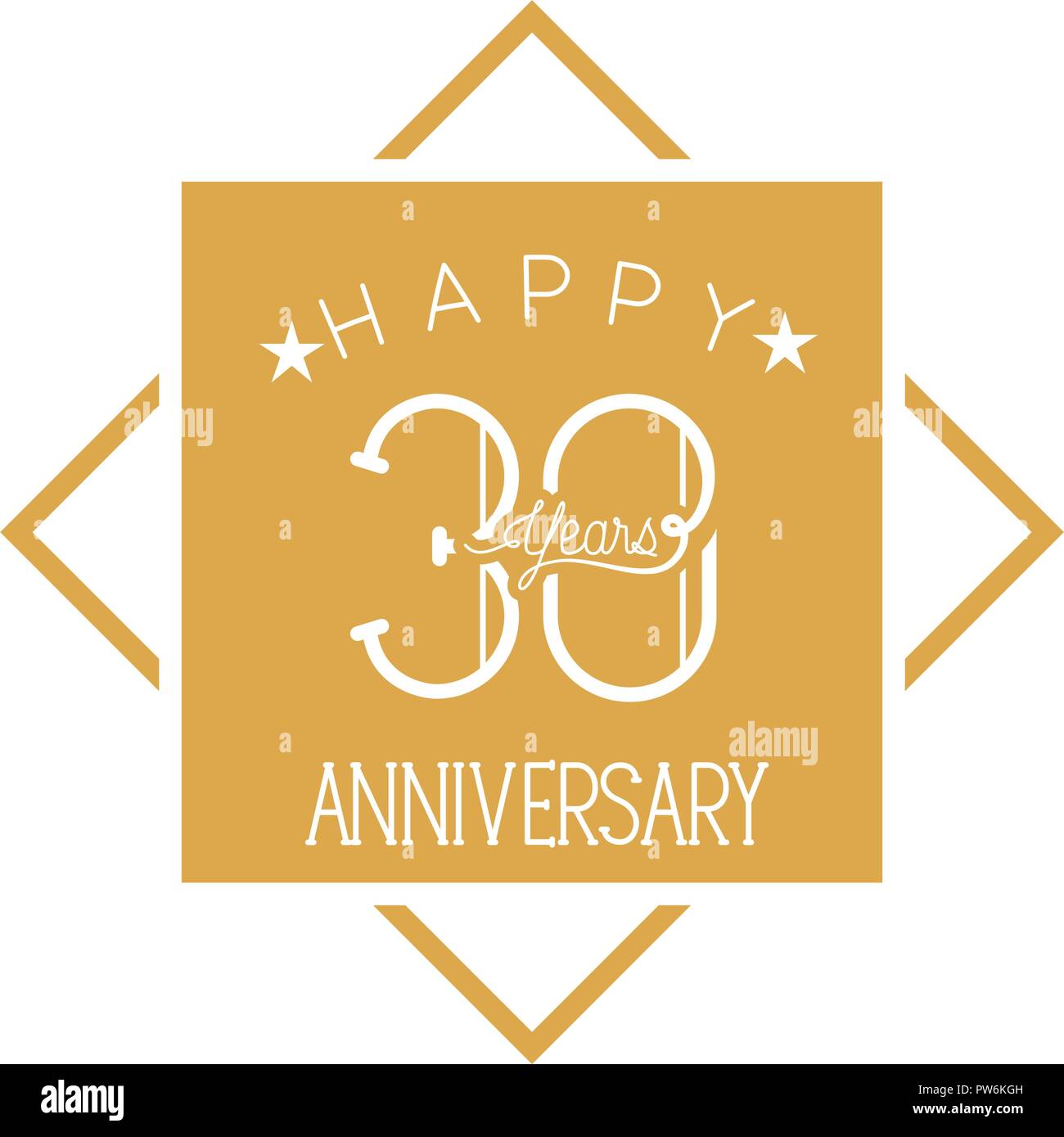 number 30 for anniversary celebration card icon Stock Vector Image ...