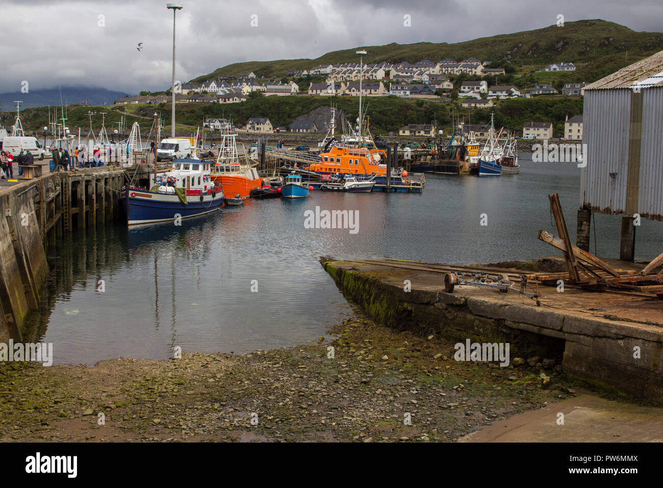 In the north west highlands of scotland a fishing village hires stock