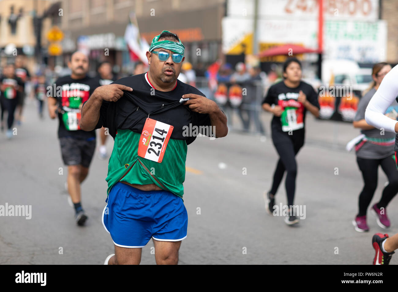 Chicago, Illinois , USA - September 9, 2018, El Grito 5K at la Villita