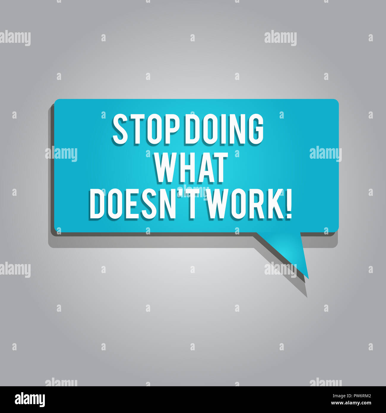 Word writing text Stop Doing What Doesn t not Work. Business concept for busy does not always mean being Productive. Stock Photo