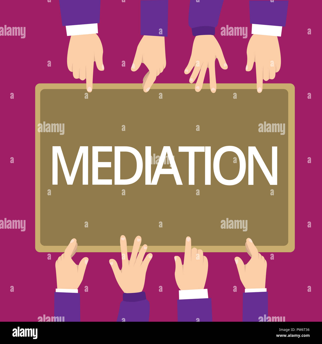 Handwriting Text Writing Mediation Concept Meaning Intervention Dispute In Order To Resolve It Arbitration Relaxation Stock Photo Alamy