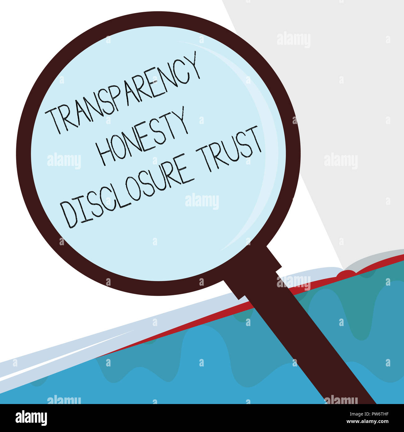 Handwriting text Transparency Honesty Disclosure Trust Concept meaning Handwriting text Transparency Honesty Disclosure Trust Concept meaning