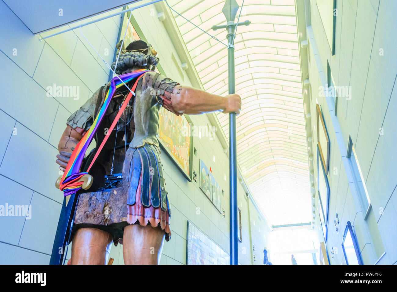 STATUES OF DAVID AND GOLIATH IN THE AMSTERDAM MUSEUM Stock Photo Alamy