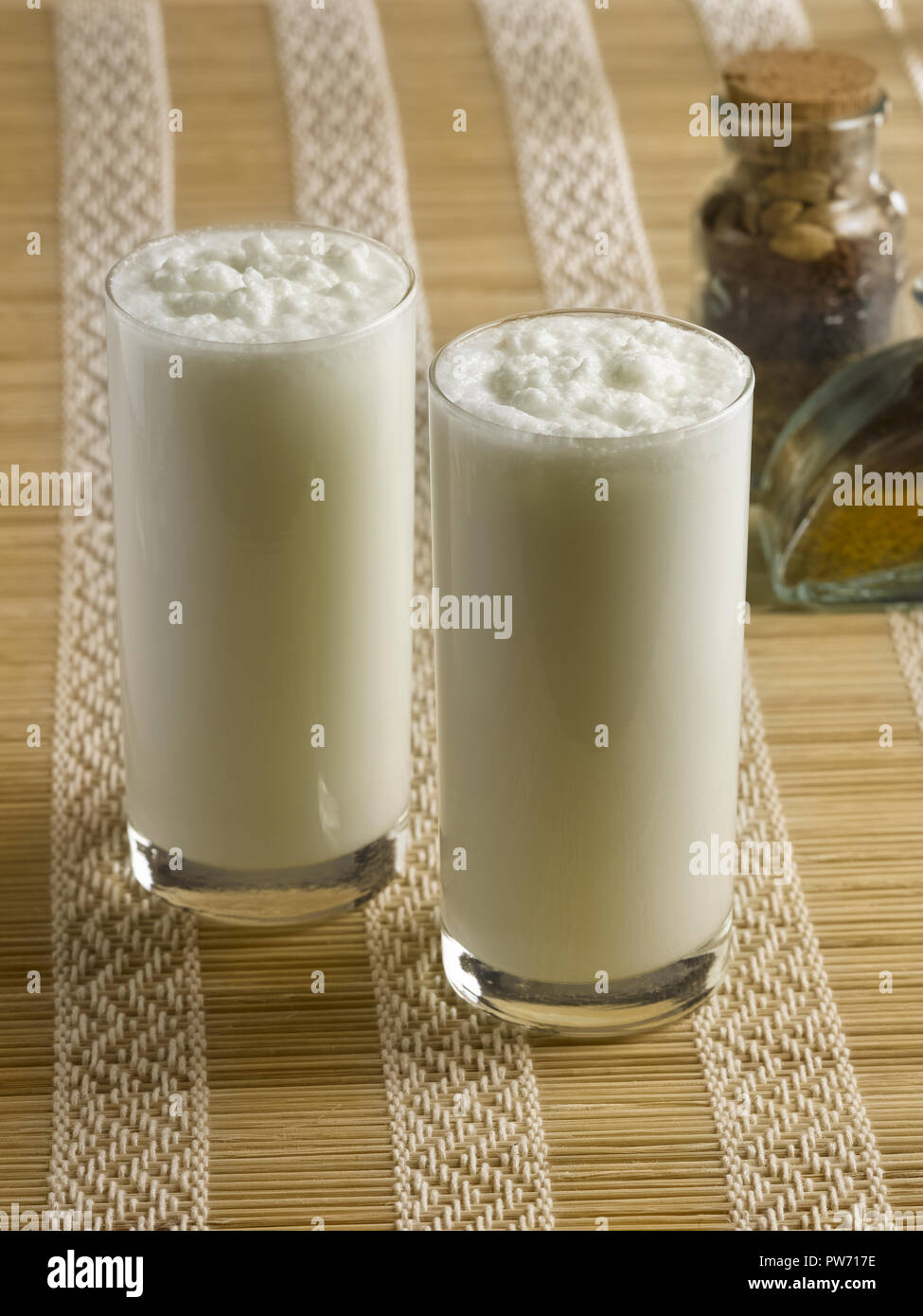 buttermilk lassi served sweet and chilled stock photo alamy