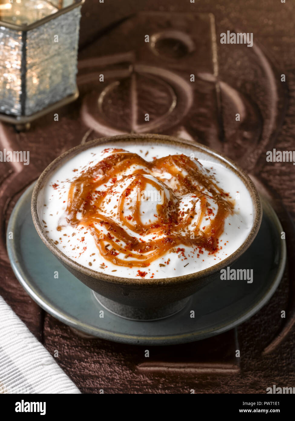 DAHI WADA WITH DATE CHUTNEY , CUMIN AND CHILLI POWDER Stock Photo Alamy