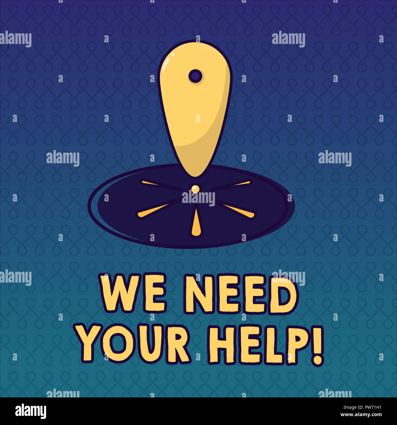Handwriting Text We Need Your Help Concept Meaning Service