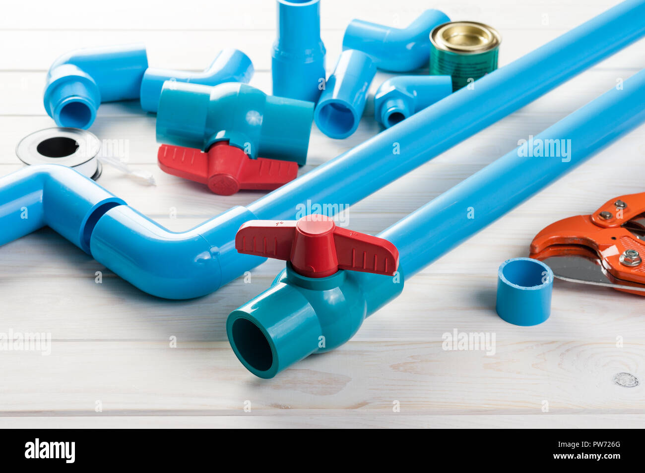 PVC Pipe connections, PVC Pipe fitting, PVC Coupling Stock Photo Alamy