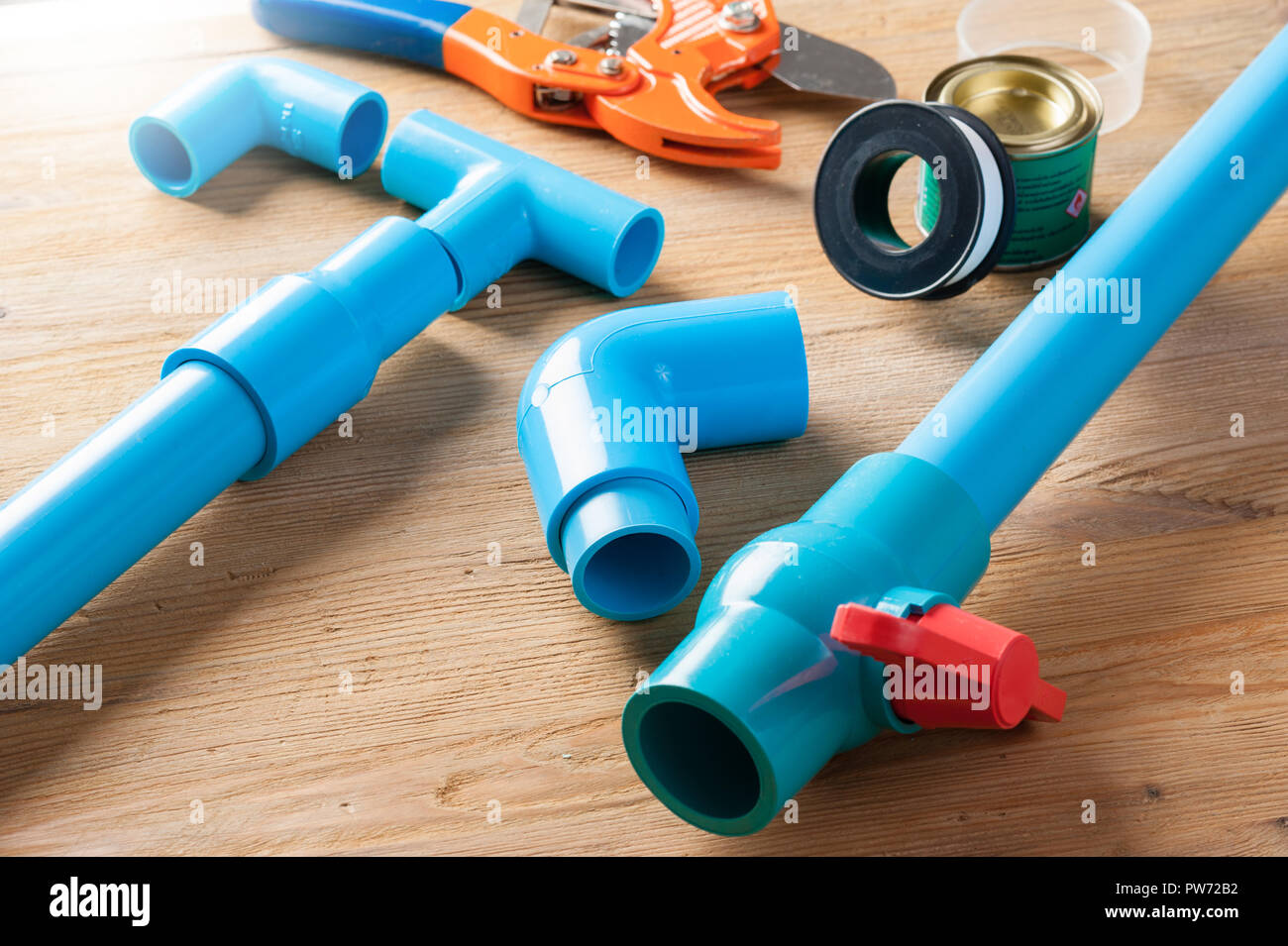 PVC Pipe connections, PVC Pipe fitting, PVC Coupling Stock Photo Alamy