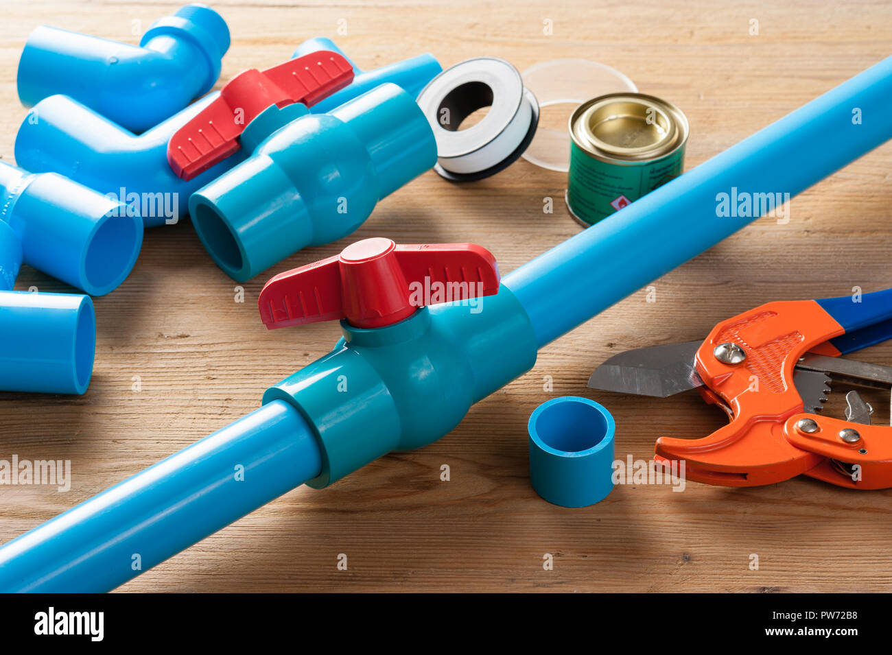 PVC Pipe connections, PVC Pipe fitting, PVC Coupling Stock Photo Alamy