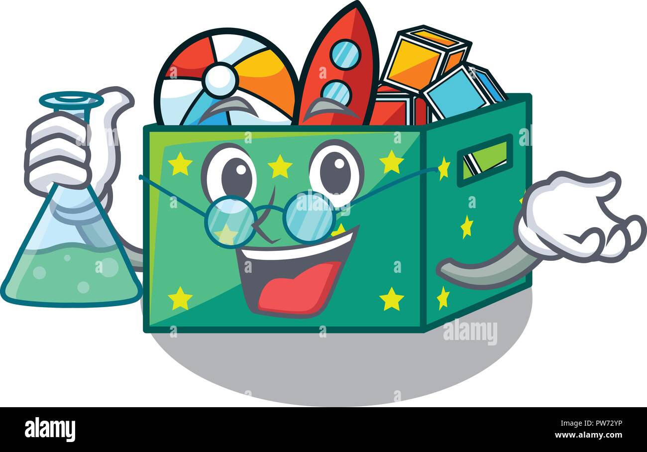 Professor cartoon toy boxes in a bedroom Stock Vector Image & Art Alamy