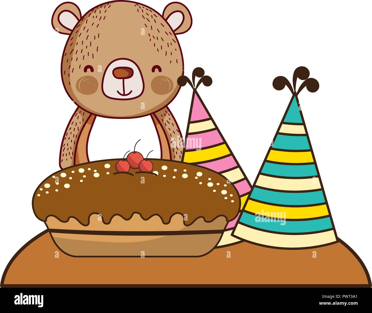 Happy birthday cute animal Stock Vector Image & Art - Alamy