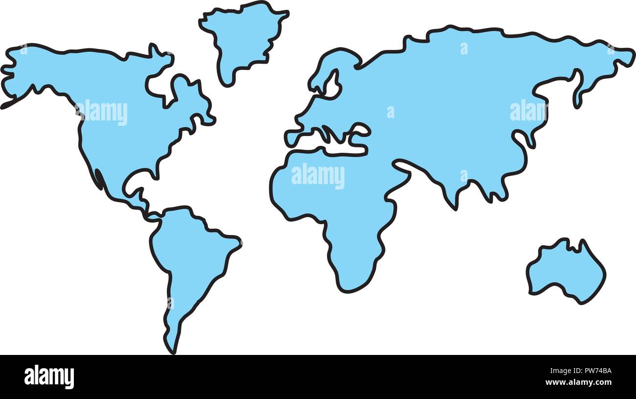 World map silhouette Stock Vector Image & Art - Alamy