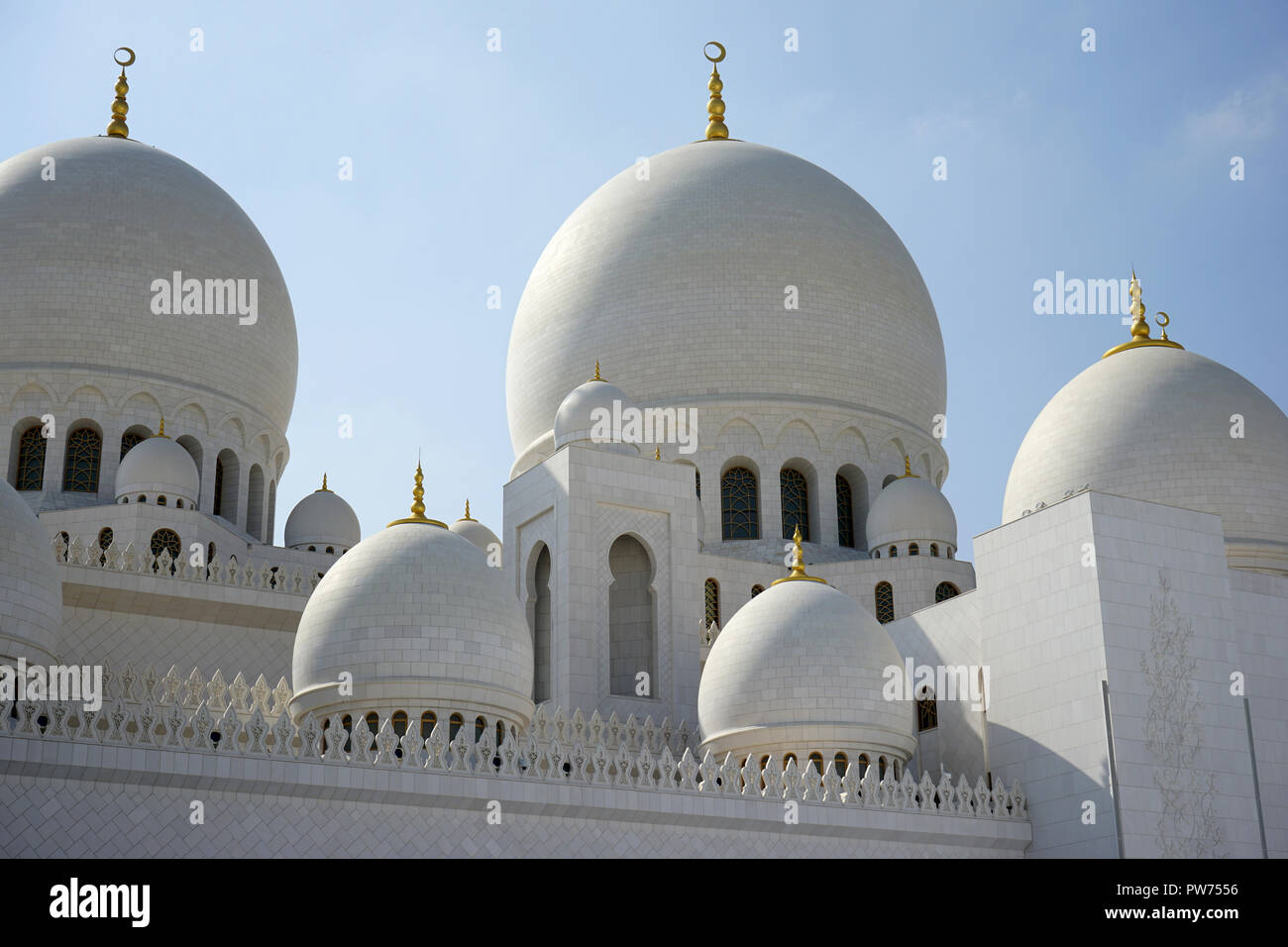 Sheikh-Zayed-Moschee, Scheich-Zayid-Moschee, Abu Dhabi, Emirat Abu Dhabi, Vereinigte Arabische Emirate, Asien Stock Photo