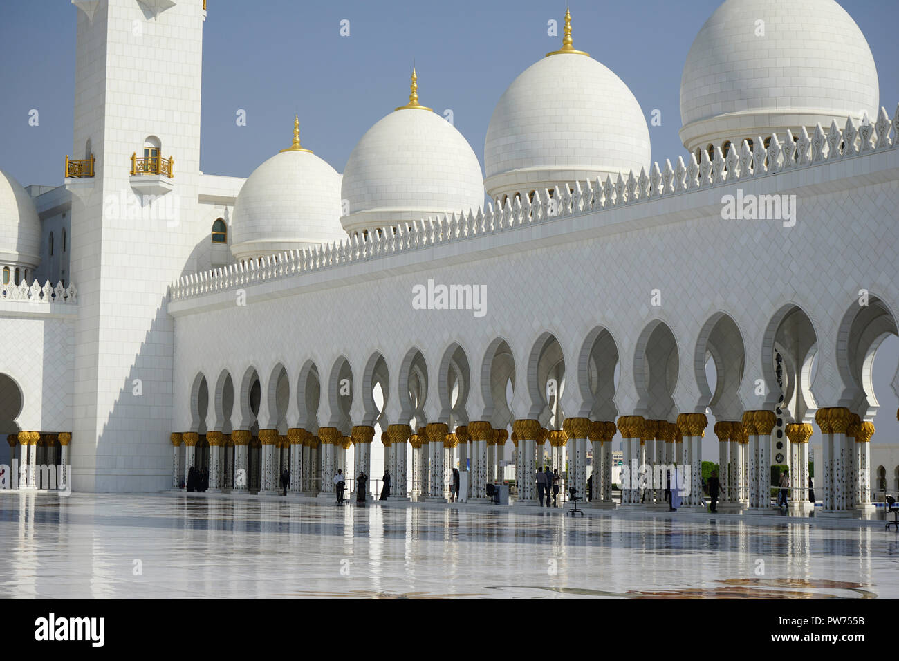 Sheikh-Zayed-Moschee, Scheich-Zayid-Moschee, Abu Dhabi, Emirat Abu Dhabi, Vereinigte Arabische Emirate, Asien Stock Photo