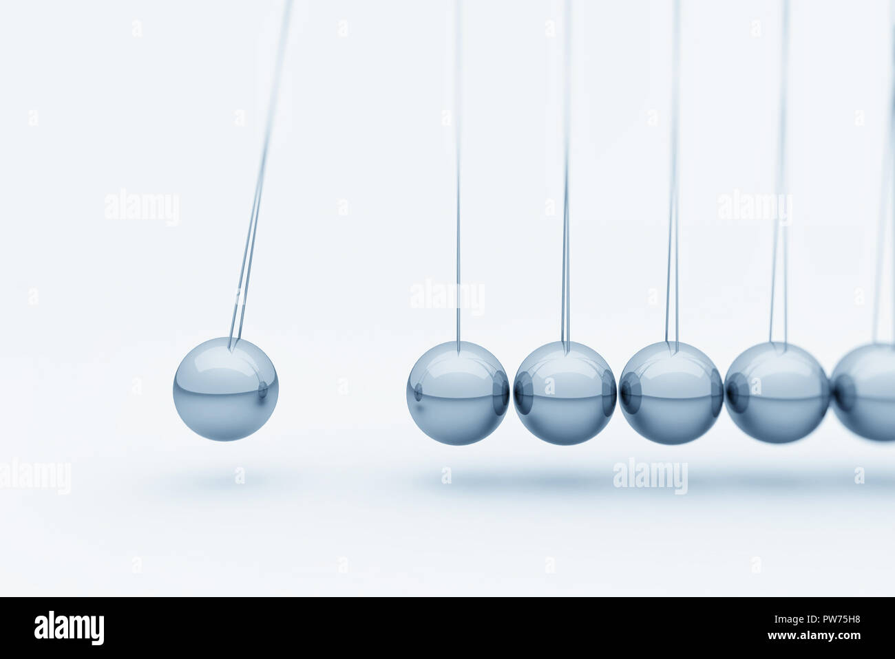 3D illustration of Newton cradle Stock Photo