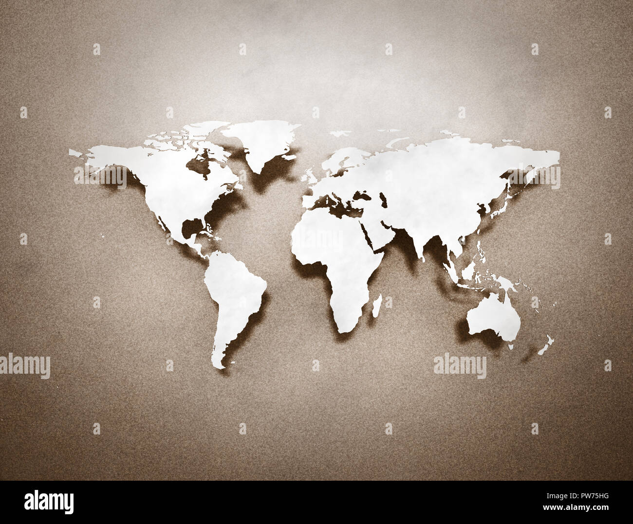 3D world map Stock Photo