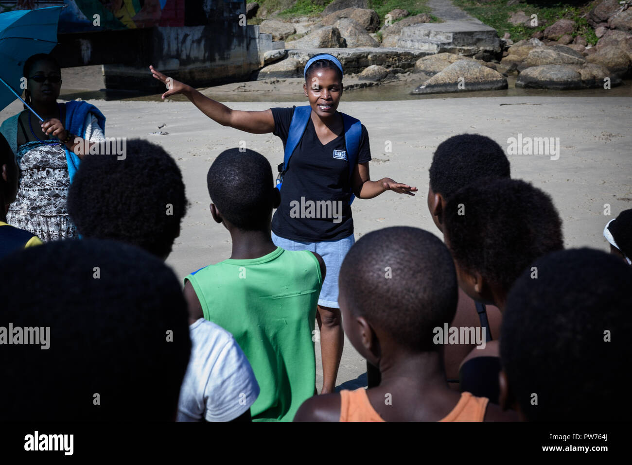 Nonhle Mbuthuma, a South Africa anti-mining activist and widow of slain anti-mining activist Sikhosiphi Bazooka Rhadebe and an environmentalist Stock Photo